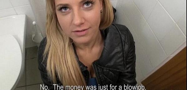 Amateur Cherie fucked in public toilet for a chunk of cash